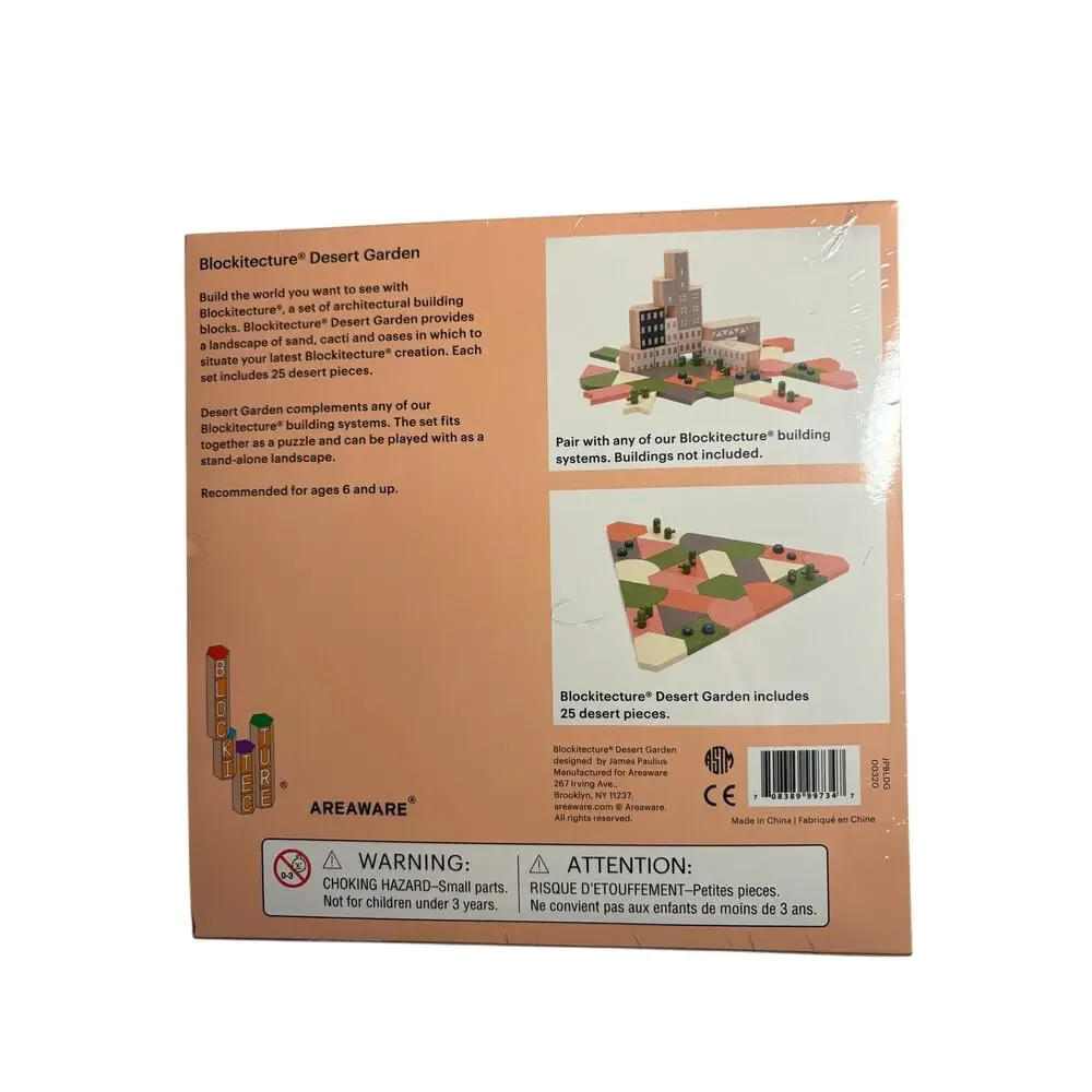 Areaware Blockitecture Desert Garden James Paulius 25 Pc Building Blocks NEW